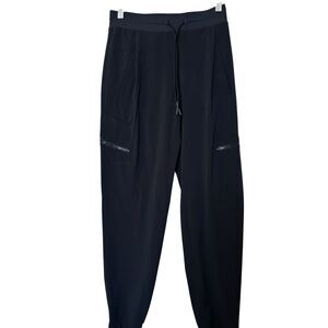 Athleta Venture Pants Womens 0 Black Stretch Joggers Athletic Athleisure Travel